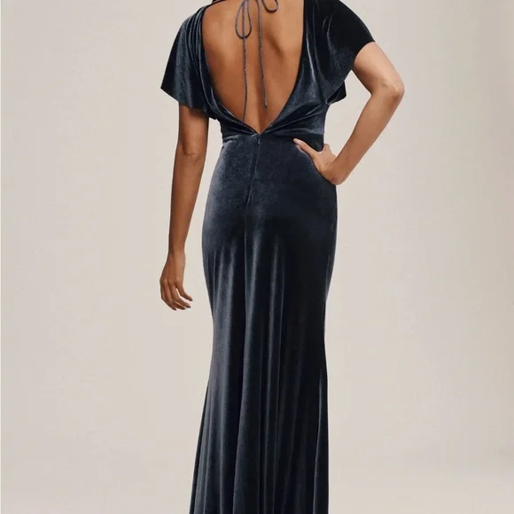 strapless open back dress Jenny Yoo Bridesmaid Dress Issa Dark Berry main image 0